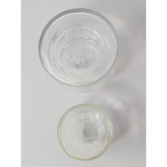 Vintage F. Weber Co.‎ Glass Bottles Set Of 2 Apothecary Style 1 Oz & 3 Oz - Picture 4 of 10
